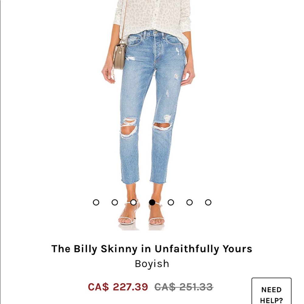 Boyish by her jeans